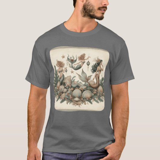Vintage Mermaids boy T-shirt (Voorkant)