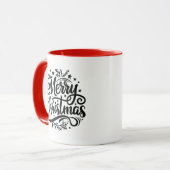 Vintage Merry Christmas - Festive and Elegant Mok (Voorkant links)