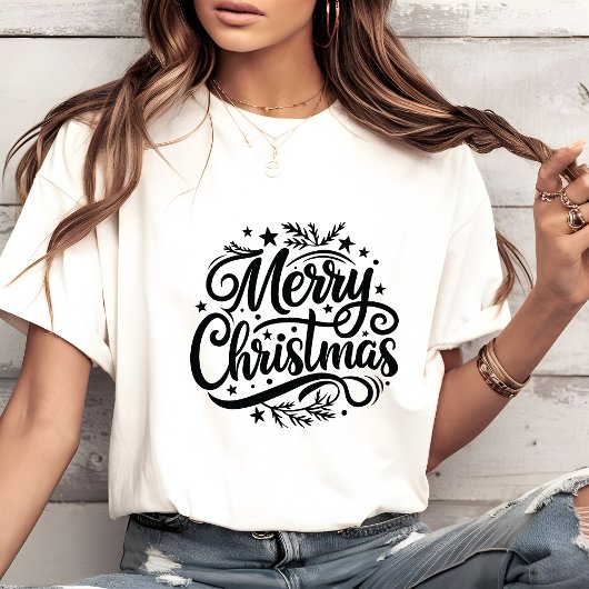 Vintage Merry Christmas - Festive and Elegant T-shirt