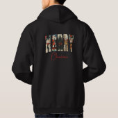 Vintage Merry Christmas Hoodie (Achterkant)
