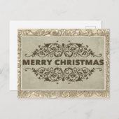 Vintage Merry Christmas Postcard Briefkaart (Voorkant / Achterkant)