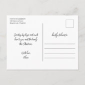 Vintage Merry Christmas Red Poinsettia  Feestdagenkaart (Achterkant)