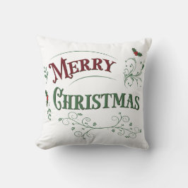 Vintage Merry Christmas Typography Kussen