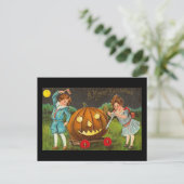 Vintage Merry Halloween Briefkaart (Staand voorkant)