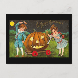 Vintage Merry Halloween Briefkaart