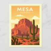 Vintage Mesa Arizona Briefkaart (Voorkant)