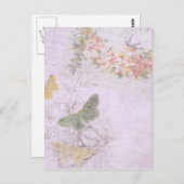 Vintage met buiken en bloemen briefkaart (Voorkant / Achterkant)