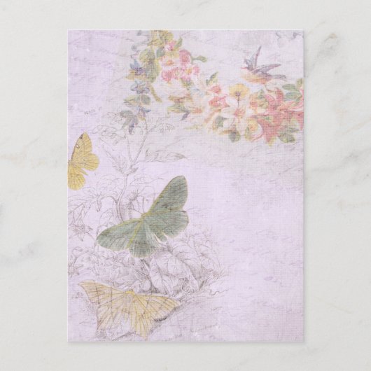 Vintage met buiken en bloemen briefkaart (Voorkant)