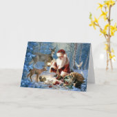 Vintage met dieren kaart (Gele Bloem)