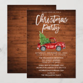 Vintage met houtenpenseel Vrachtkerstfeest Kaart (Voorkant / Achterkant)