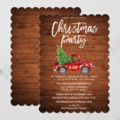 Vintage met houtenpenseel Vrachtkerstfeest S Kaart (Voorkant / Achterkant)