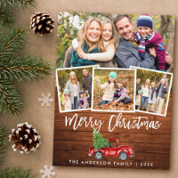 Vintage met houtenpenseel VrachtKerstmis 4 Foto