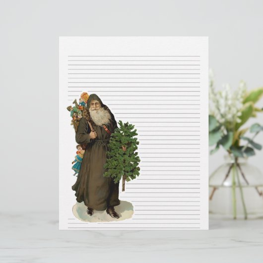 Vintage met kerstinslag bekleed papier (Staand voorkant)