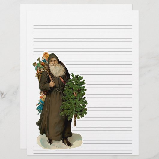 Vintage met kerstinslag bekleed papier (Voorkant / Achterkant)