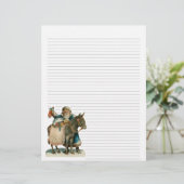 Vintage met kerstinslag bekleed papier (Staand voorkant)