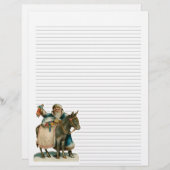 Vintage met kerstinslag bekleed papier (Voorkant / Achterkant)