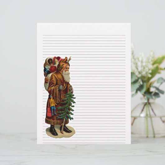 Vintage met kerstinslag bekleed papier (Staand voorkant)