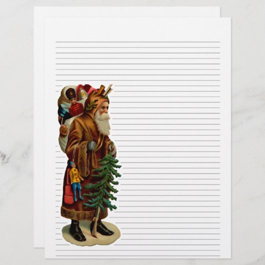 Vintage met kerstinslag bekleed papier (Voorkant / Achterkant)