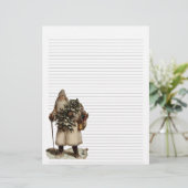 Vintage met kerstinslag bekleed papier (Staand voorkant)