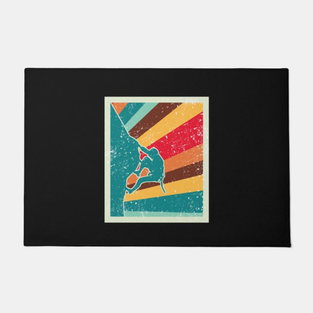 Vintage met rotsclimmer deurmat (Voorkant)