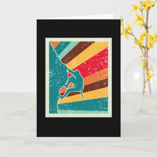 Vintage met rotsclimmer kaart (Gele Bloem)