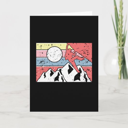 Vintage met rotsclimmer kaart (Voorkant)