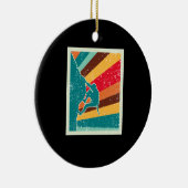 Vintage met rotsclimmer keramisch ornament (Rechts)