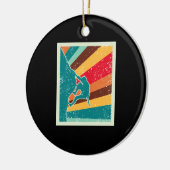 Vintage met rotsclimmer keramisch ornament (Links)