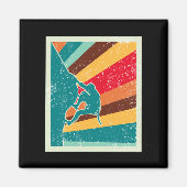 Vintage met rotsclimmer magneet (Voorkant)