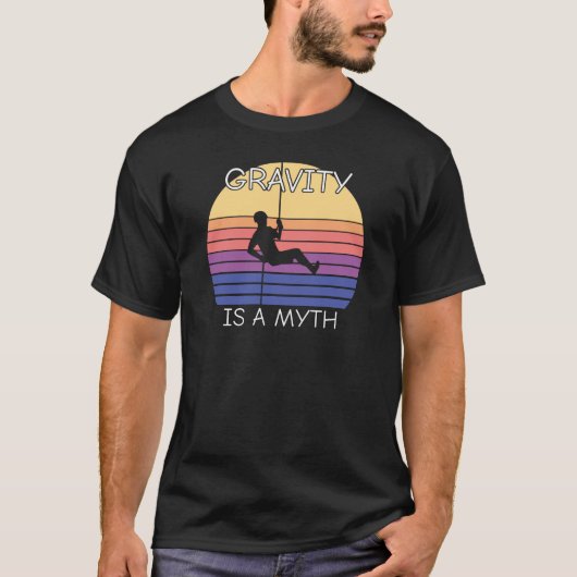 Vintage met rotsclimmer t-shirt (Voorkant)