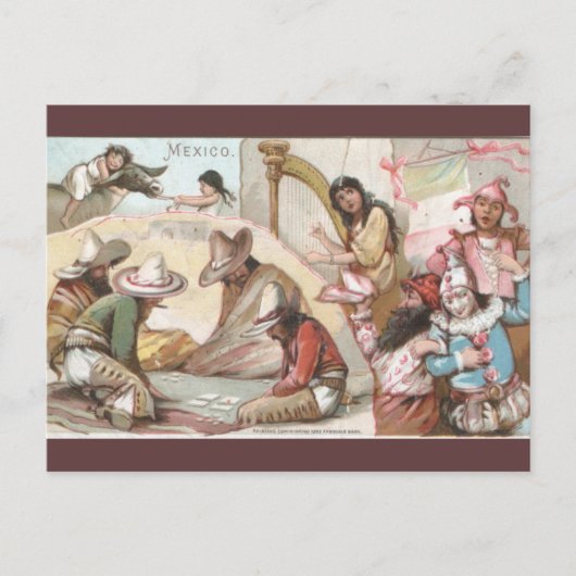 Vintage Mexico Briefkaart (Voorkant)