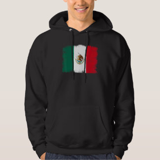 Vintage Mexico Flag Mexican Independence Day Hoodie