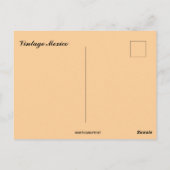 Vintage Mexico Map Briefkaart (Achterkant)