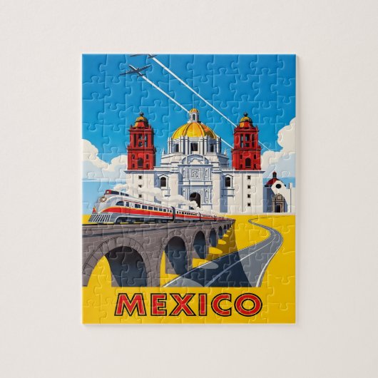 Vintage Mexico travel Legpuzzel (Verticaal)