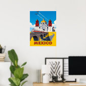 Vintage Mexico travel Poster (Thuiskantoor)
