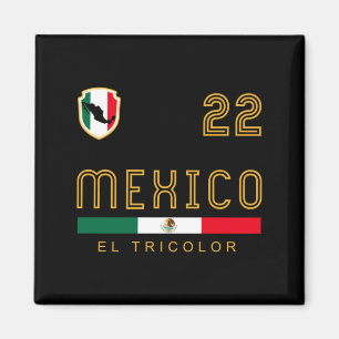 Vintage Mexico Truitje Voetbal Voetbal Vlag Fan Ge Magneet