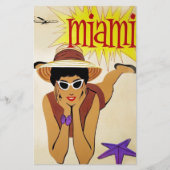 Vintage Miami Beach Briefpapier (Voorkant)