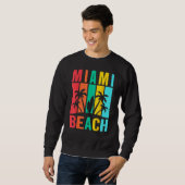 Vintage Miami Beach   I Love Miami Miami Trui (Voorkant volledig)