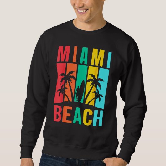 Vintage Miami Beach   I Love Miami Miami Trui (Voorkant)