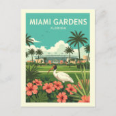 Vintage Miami Gardens Florida Briefkaart (Voorkant)