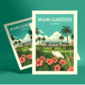 Vintage Miami Gardens Florida Briefkaart