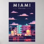 Vintage Miami Poster (Voorkant)