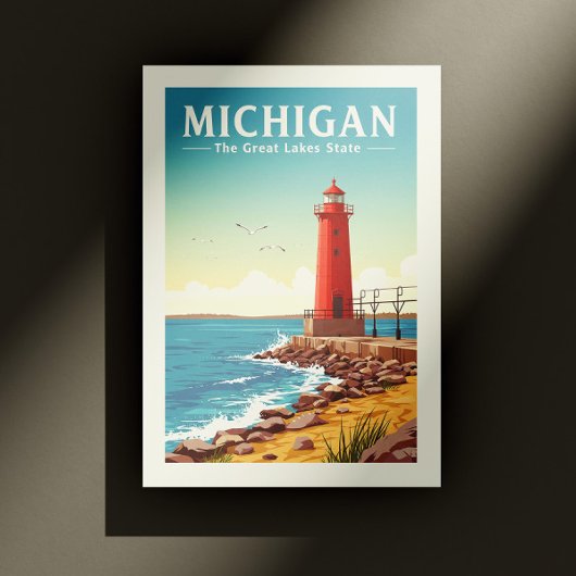 Vintage Michigan Briefkaart