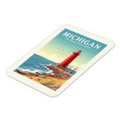 Vintage Michigan Magneet (Linkerzijde)