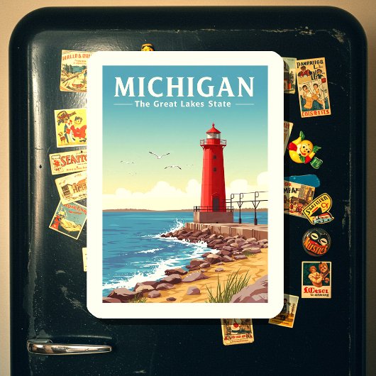 Vintage Michigan Magneet