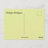 Vintage Michigan Map Briefkaart (Achterkant)