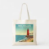 Vintage Michigan Tote Bag (Achterkant)