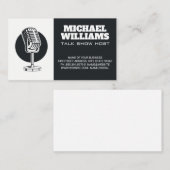 Vintage Microfoon | Zang Blogger Host Visitekaartje (Voorkant / Achterkant)