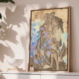 Vintage Middeleeuws Koppel Decoupage Tissuepapier