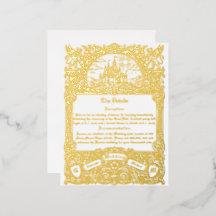Vintage Middeleeuwse Fantasie Goud Folie Trouwdeta